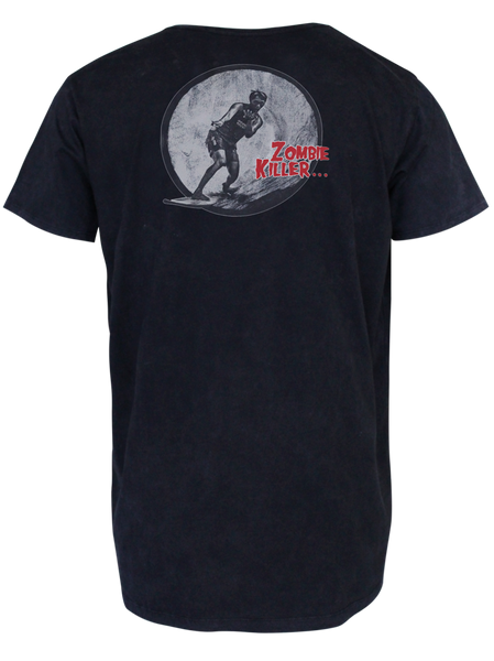 MEN T-SHIRT BLACK WASH ZOMBIE KILLER