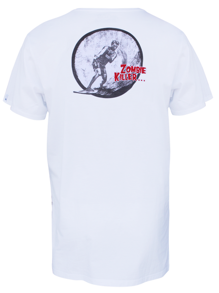 MEN T-SHIRT WHITE ZOMBIE KILLER