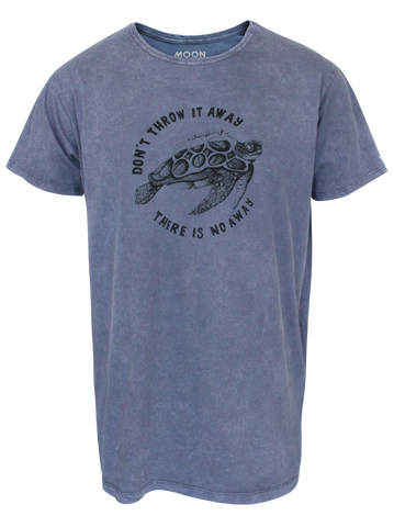 MEN T-SHIRT GREY WASH TURTLE