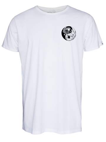 MEN T-SHIRT WHITE YIN MOON
