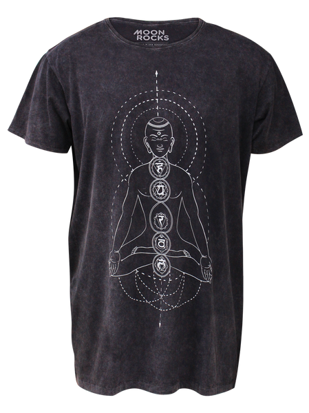 MEN T-SHIRT BLACK WASH YOGIS