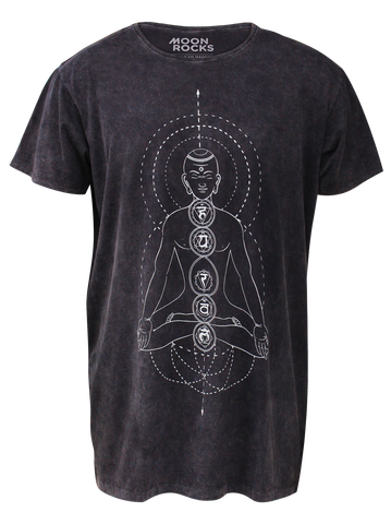 MEN T-SHIRT BLACK WASH YOGIS